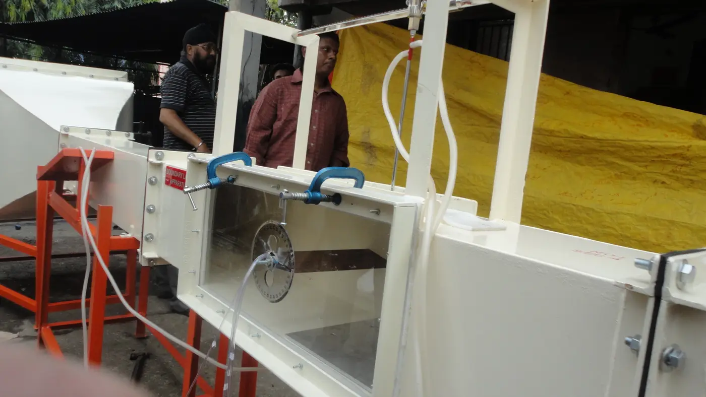 Apparatus in final assembly at the Sanmati workshop